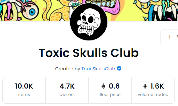 What a day Skulls! 💀

Just hit 0.6 ETH floor &amp; #13 on volume in @OpenSea in the last 24 hrs! 

Way to end the night TSC... GN! 

We're on our way to the moon! 🚀

LFG!

#ToxicSkulls #ToxicSkullsClub #ToxicFollowToxic #NFTs #NFT #NFTCommunity