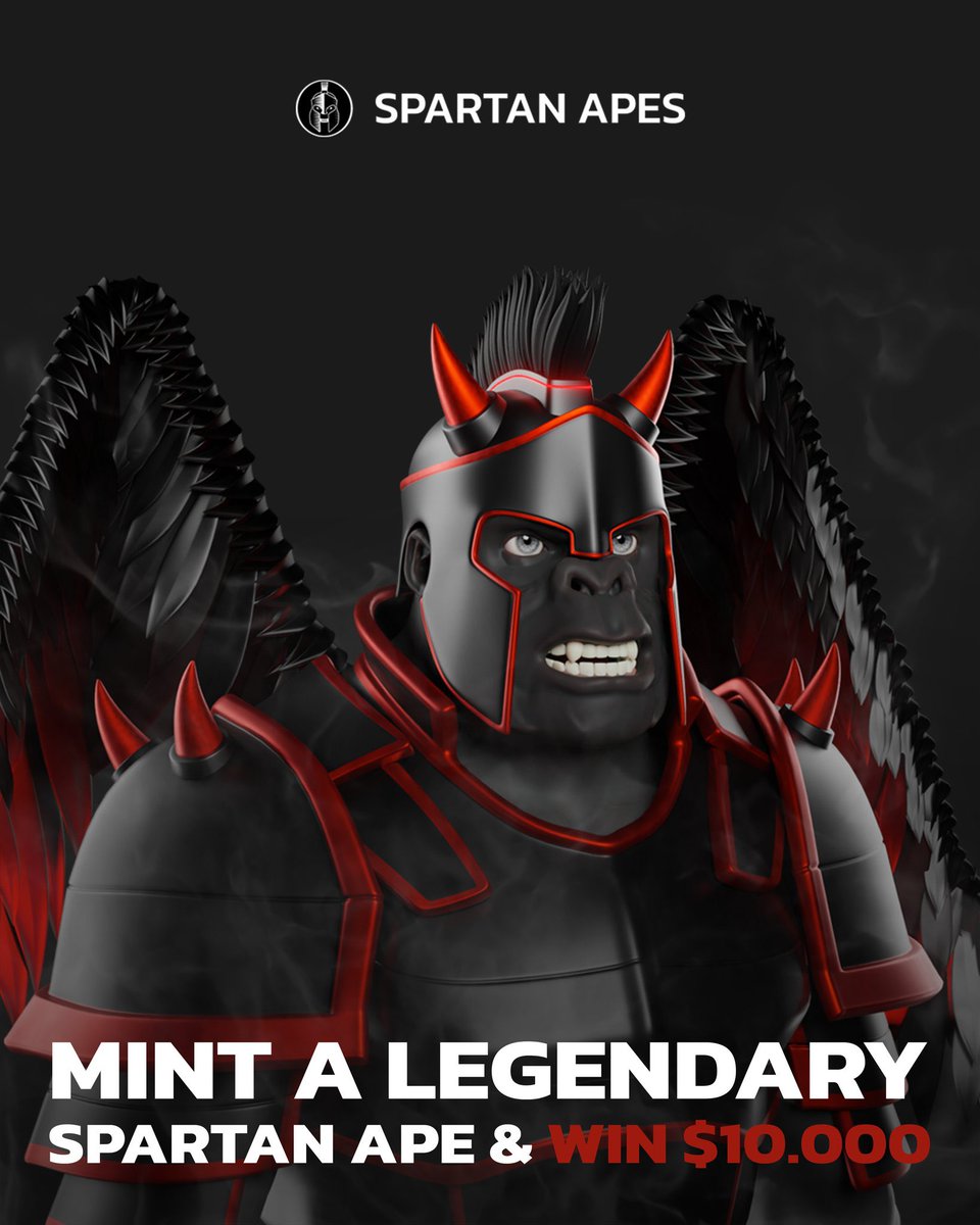 🎉 Giving away 100 WL spots for <a href="/Spartan_apes/">Spartan Apes</a> 🎉 

To Enter🚨:

- Follow <a href="/Spartan_apes/">Spartan Apes</a> &amp; me
- Like &amp; RT
- Bonus: Tag 3 friends

Ends in 48 hours!

#NFT #NFTs #NFTGiveaway #ad