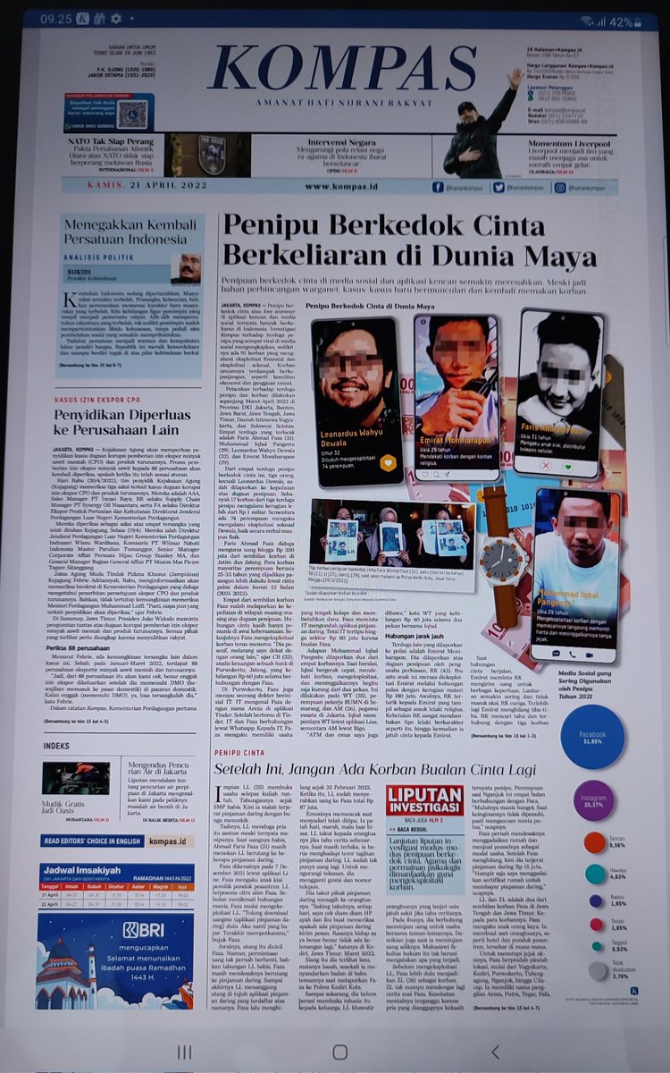 maman1965's tweet photo. Hati2 dengan petualang cinta 
Di dunia maya
Bukannya bikin berbunga-bunga
Malah memperdaya 
Buatmu merana
Menuai duka lara

*
Pagi2 baca @hariankompas multiplatform

🙏🙏🙏 https://t.co/RhGVUTiotJ