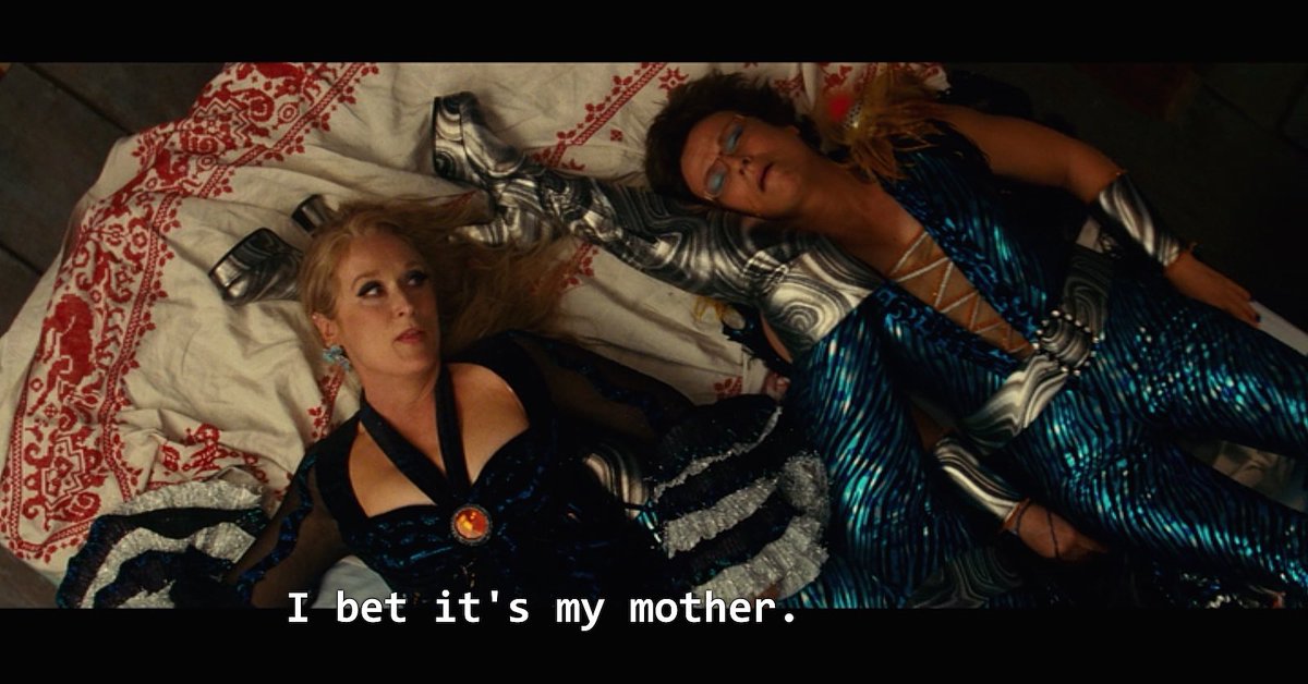 maryannthorpes's tweet photo. if donna’s mother can come back from the dead so can she 😌 https://t.co/JClMl1fHJi