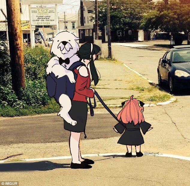 omoiyue_'s tweet photo. #SPY_FAMILY Yor when Loid asks her to watch the kid and dog: https://t.co/mcguMqvaYC