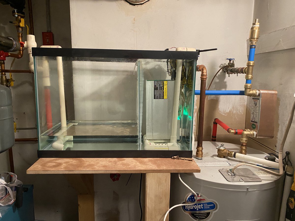 Here it is! A #bitcoin Water Heater based on an Antminer S9 (one for now,  two in the future). Using the same energy as the water heater itself, just  also mining Bitcoin