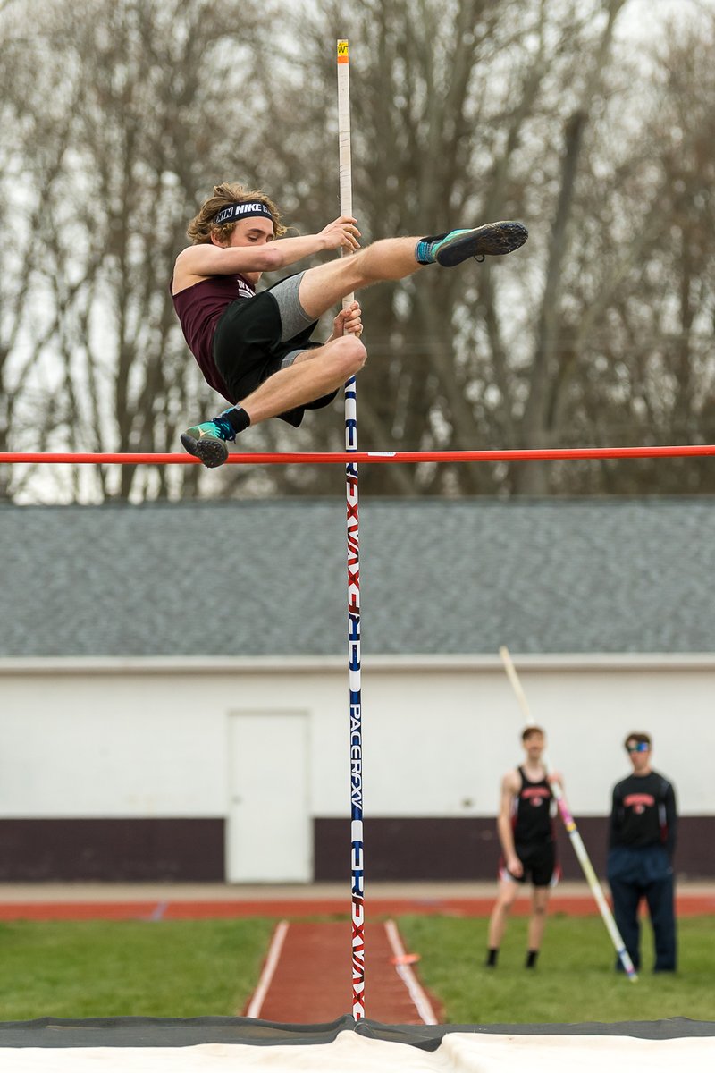 Wellington's <a href="/nedlgott01/">Ned</a> clears the bar in the pole vault tonight. <a href="/WEVSD_sports/">Wellington Sports</a>