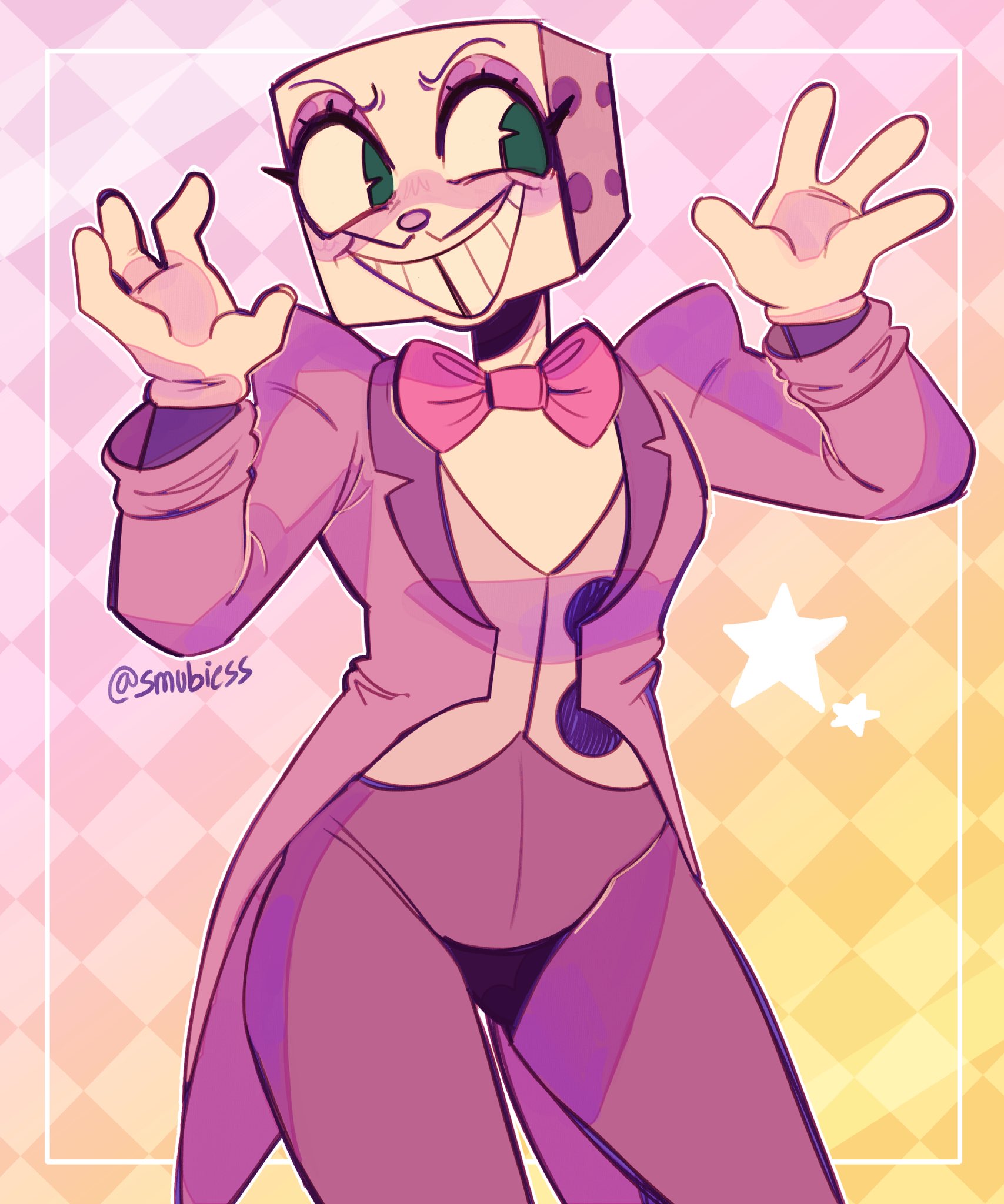 🤡craftstore🤡 (COMMISSIONS OPEN) on X: this king dice doodle i didn't  post because i thought his face looked stupid and his pose looked stupid  and the colors look stupid and everything about