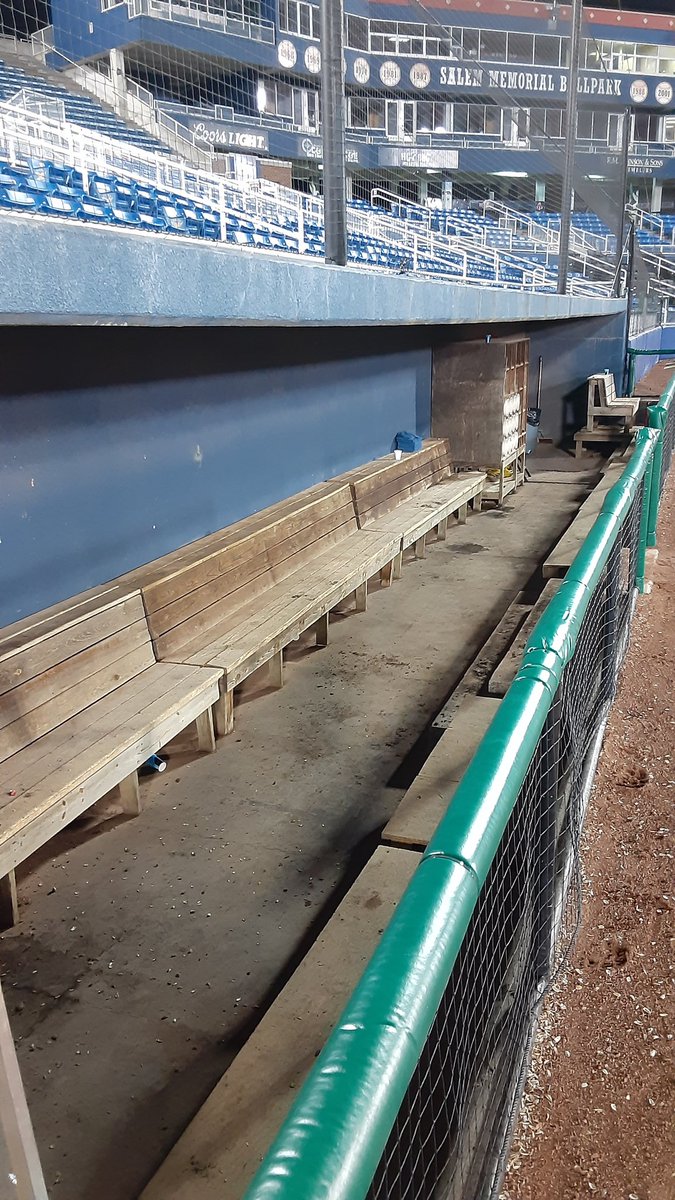JoeyElmore38's tweet photo. Huge shoutout to @ChasRiverDogs , players stuck around after the game to make sure the dugout was clean even though I told them my staff and I would clean it. Class act, great guys! Thank you! https://t.co/xYE2UenOAU