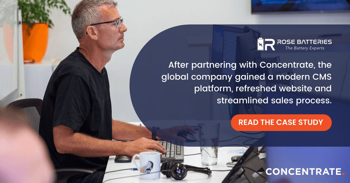 concentratenz's tweet image. Rose Batteries knew their website was not reflecting its authority in today’s online driven B2B buying cycle, so they partnered with Concentrate to make the shift to HubSpot&apos;s CMS Hub. Get all the details here: hubs.ly/Q017v1lR0

#Concentrate #RoseBatteries #HubSpotCMS