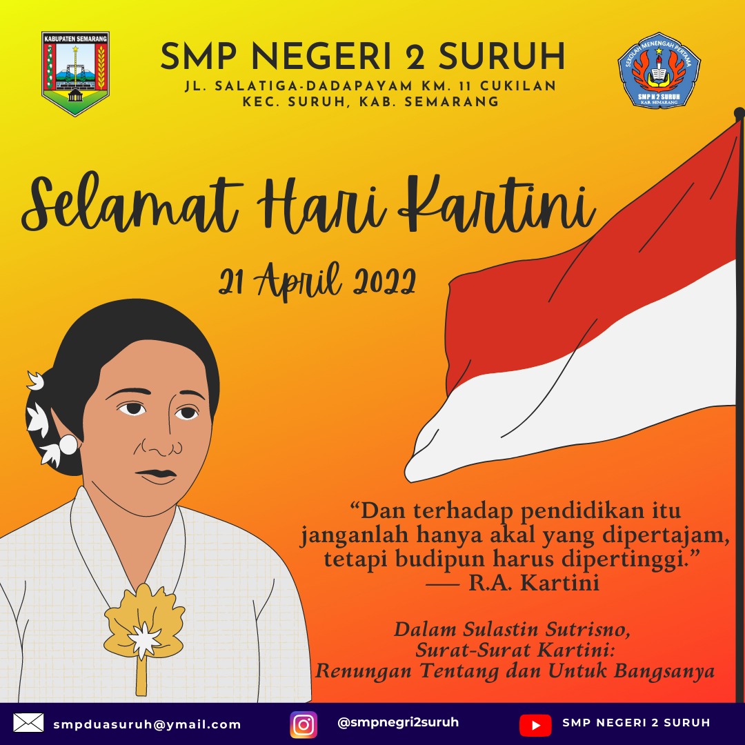 GridasOfficial's tweet photo. Selamat Hari Kartini
#gridash #SMPN2Suruh #HariKartini #kabupatenSemarang https://t.co/yM7xHT944i