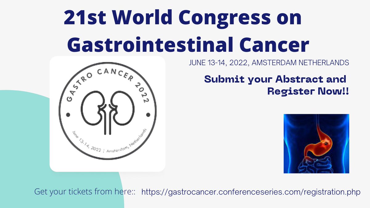 Enroll your participation at Gastro #CANCER 2022 during June 13-14, 2022 For More Details; Contact us: Link: bit.ly/3rEBTL0 Mail id: gastrocancer@eventqueries.com Register Now!! WhatsApp:+44-3308187301 #Embiid #drugdiscovery
