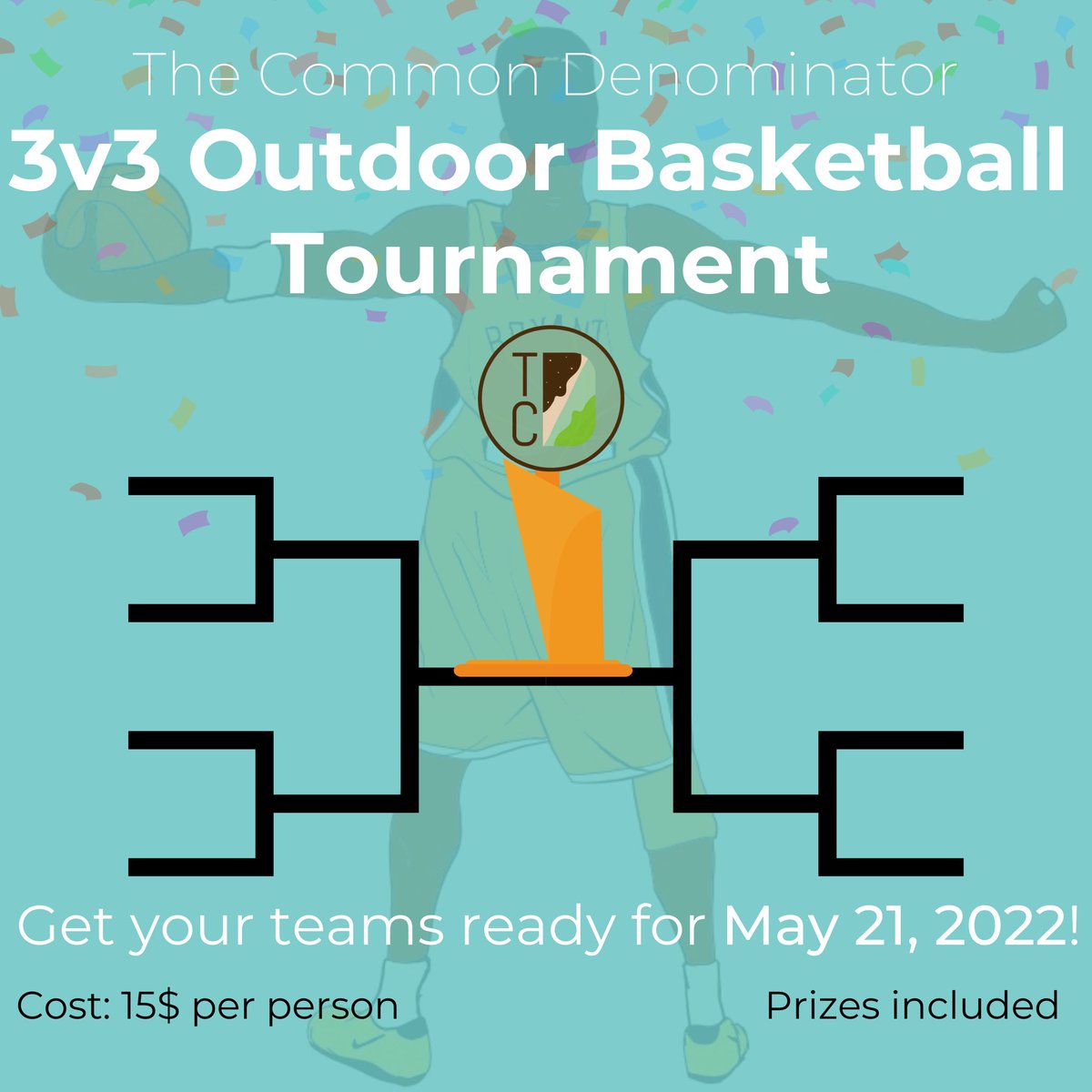 TheCommonDenom's tweet photo. We’re very excited to announce our next event. In the spirit of building bridges within the community, we will be hosting an outdoor basketball tournament on May 21st, 2022. The entrance fee is 15$ per person and winners will receive prizes! More details will be announced soon! https://t.co/17QOBFgo8I