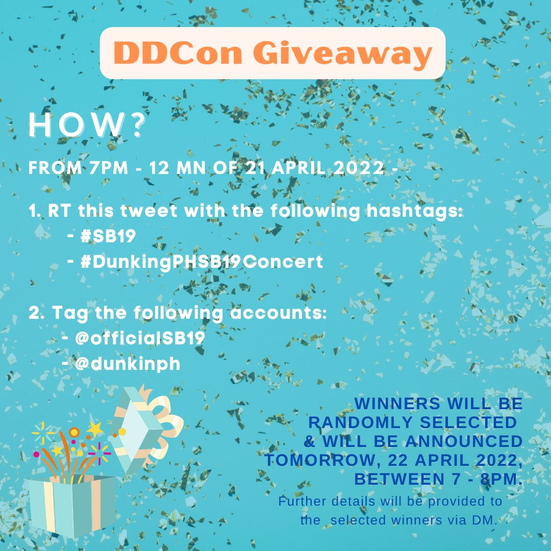karixie's tweet photo. Para sa mga katulad kong Team Bahay 🥲😝, I’m giving away two (2) DDCon livestream passes for 23 April 2022.

Please see photo to know how to get a chance to score one. 😊

@SB19Official @dunkinph @KtxPH 
#SB19 #DunkinPHSB19Concert https://t.co/ylTSZVnv7M