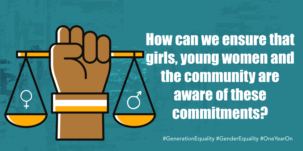 AkiliDada's tweet photo. How can we ensure that girls, young women, and the community are aware of these commitments? 

#GenerationEquality #GenderEquality #OneYearOn 

@CREAWKenya @FemnetProg @GROOTSKenya @kefeado @KLandalliance @SDGsKenyaForum @WRA_K https://t.co/9GWNIscMS2