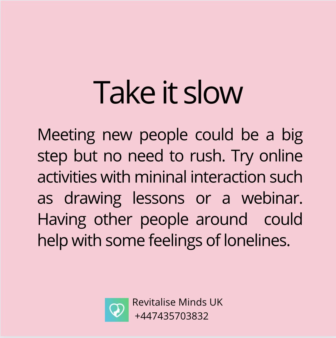 Revitaliseminds's tweet photo. If you’re feeling lonely right now, these tips will be beneficial.
If you’re not, you’ve probably felt lonely at some point in the past year.
Who do you turn to when you’re feeling lonely?
#RevitaliseMinds
#mentalhealthvibes
#Nobodyisalone
#mentalhealthsupport https://t.co/xtfpNlvHJj