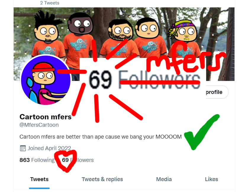 Thanks for 69 mfers banging moms!!!!!🔥🔥😜

#NFTs #NFTGiveaway #NFTProject #mfers