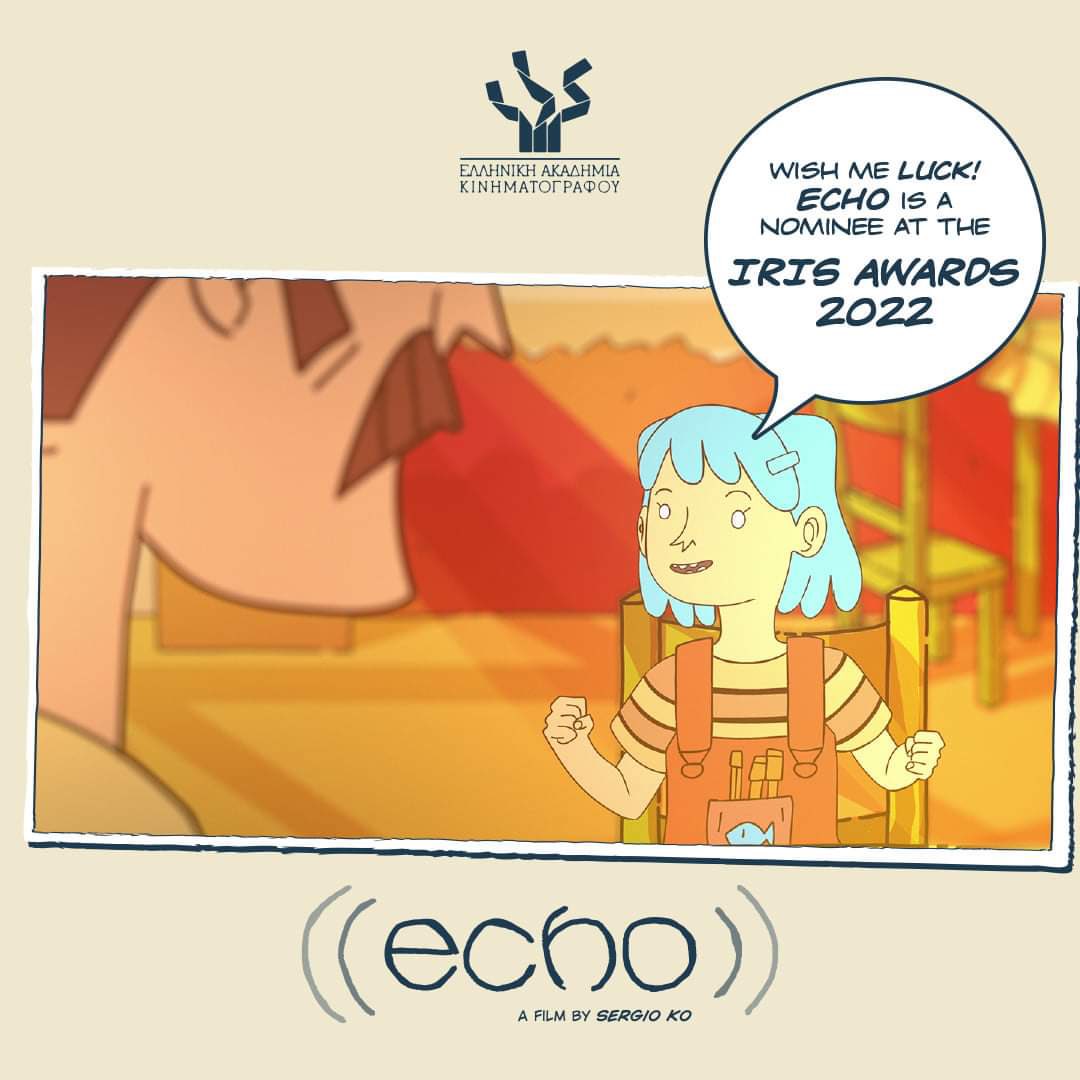 sergioko's tweet photo. Το #echoanimatedshort είναι υποψήφιο για #irisawards2022 @HellenicFilmAcd @GreekFilmCentre #asifahellas #filmdirection #hellenicfilmacademy https://t.co/j6a7H39I4q
