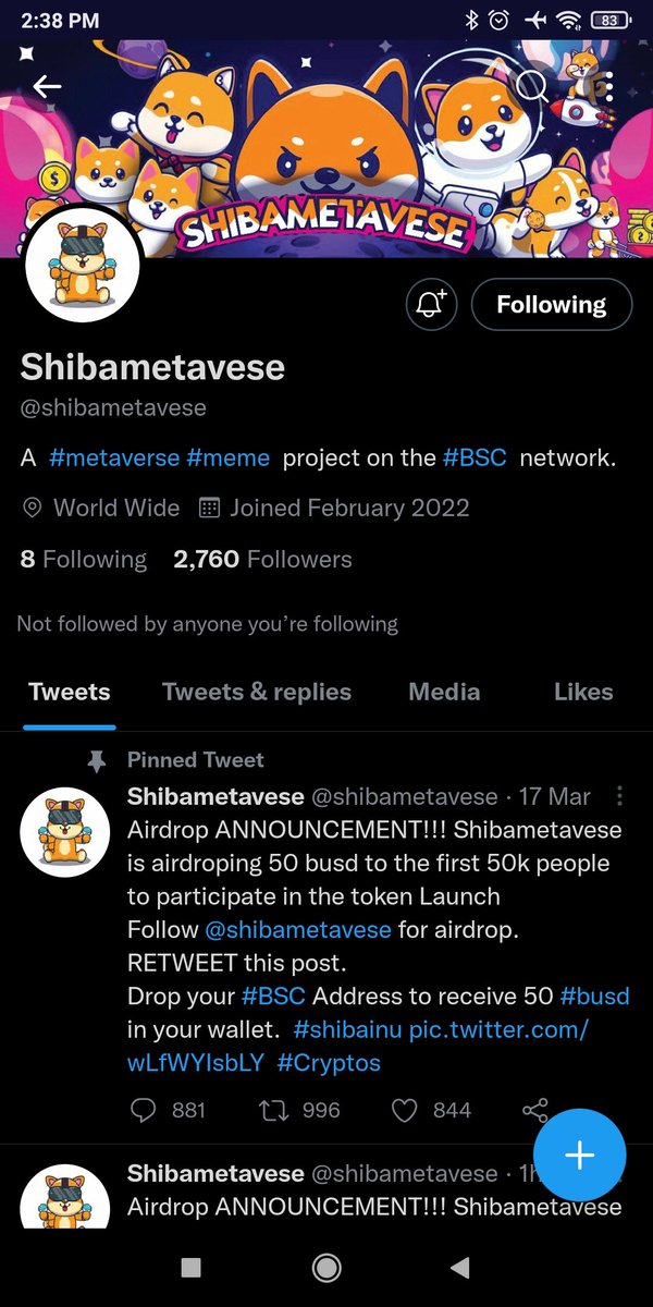 ALonelyguy9's tweet photo. @shibametavese all task done 
my bsc address
0xdd50862ccad1903835dcfa16f8bf51402483e488 https://t.co/E3FCqUhUjL