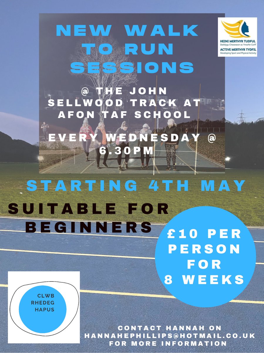 Hannah3Phillips's tweet image. Super excited to put on our next walk to run sessions with @ActiveMerthyr 
🏃‍♀️ £10 per person to be paid up front
🏃‍♀️Qualified led sessions 
🏃‍♀️ 8 weeks 
🏃‍♀️ Suitable for complete beginners
🏃‍♀️  Starting Wednesday 4th May 
🏃‍♀️ DM for more info