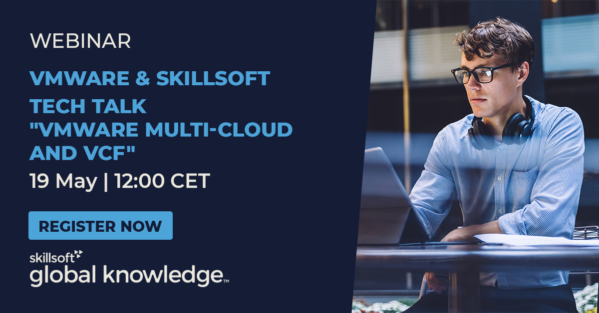 Join us in our Tech Talk with VMware ‘VMware Multi-cloud and VCF’.
We are holding an in-depth discussion with industry experts from within VMware, where you will have the chance to tune in and ask your high level questions directly.
Register now: globalknowledge.zoom.us/webinar/regist…