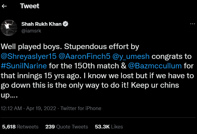 RandomCricketP1's tweet photo. This is a beautiful tweet from a team owner which tells much hasn't changed in Shah Rukh the KKR owner since his initial years of handling the team, a portrait of which is painted well in the words of John Buchanan in Future of Cricket. Here's how he remembers SRK in 2008👇THREAD https://t.co/1Odni9nXL8