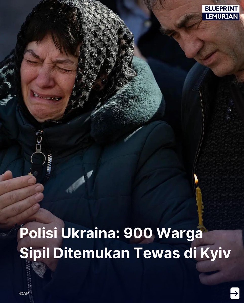 blueprintlmrn's tweet photo. Pasukan Rusia yang mundur dari wilayah Kyiv meninggalkan mayat lebih dari 900 warga sipil Ukraina yang dibantai, kata pihak berwenang setempat pada Jumat (15/4).

Sebagian besar korban di daerah sekitar ibu kota "dieksekusi begitu saja" dengan tembakan, kata polisi.  Jumlah mayat https://t.co/UDLtCuzs1N