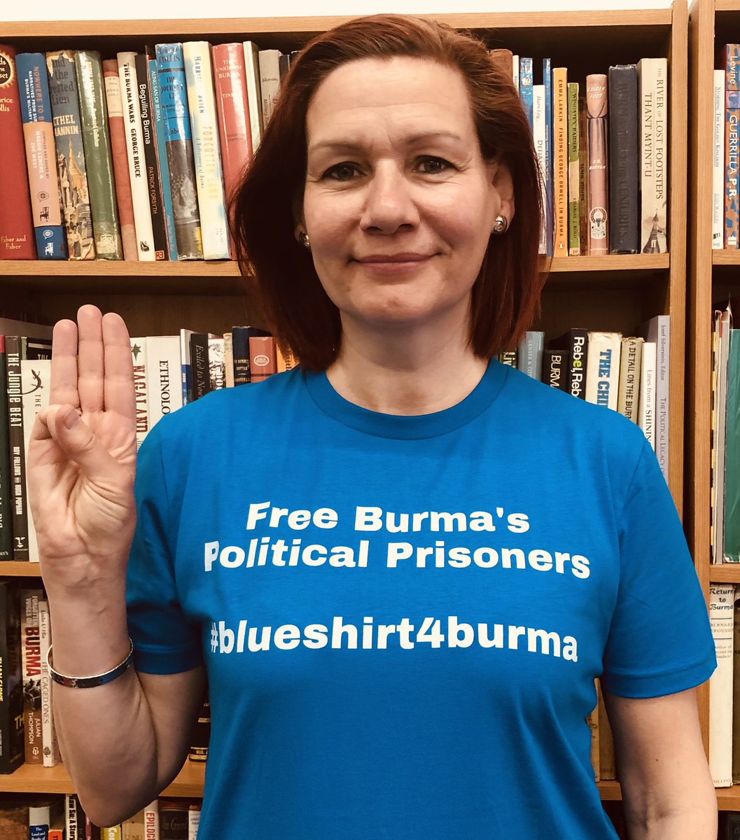 Wearing blue today in solidarity with Burma’s political prisoners. There are nearly 10,000 political prisoners in Burma - they must be freed! #BlueShirt4Burma