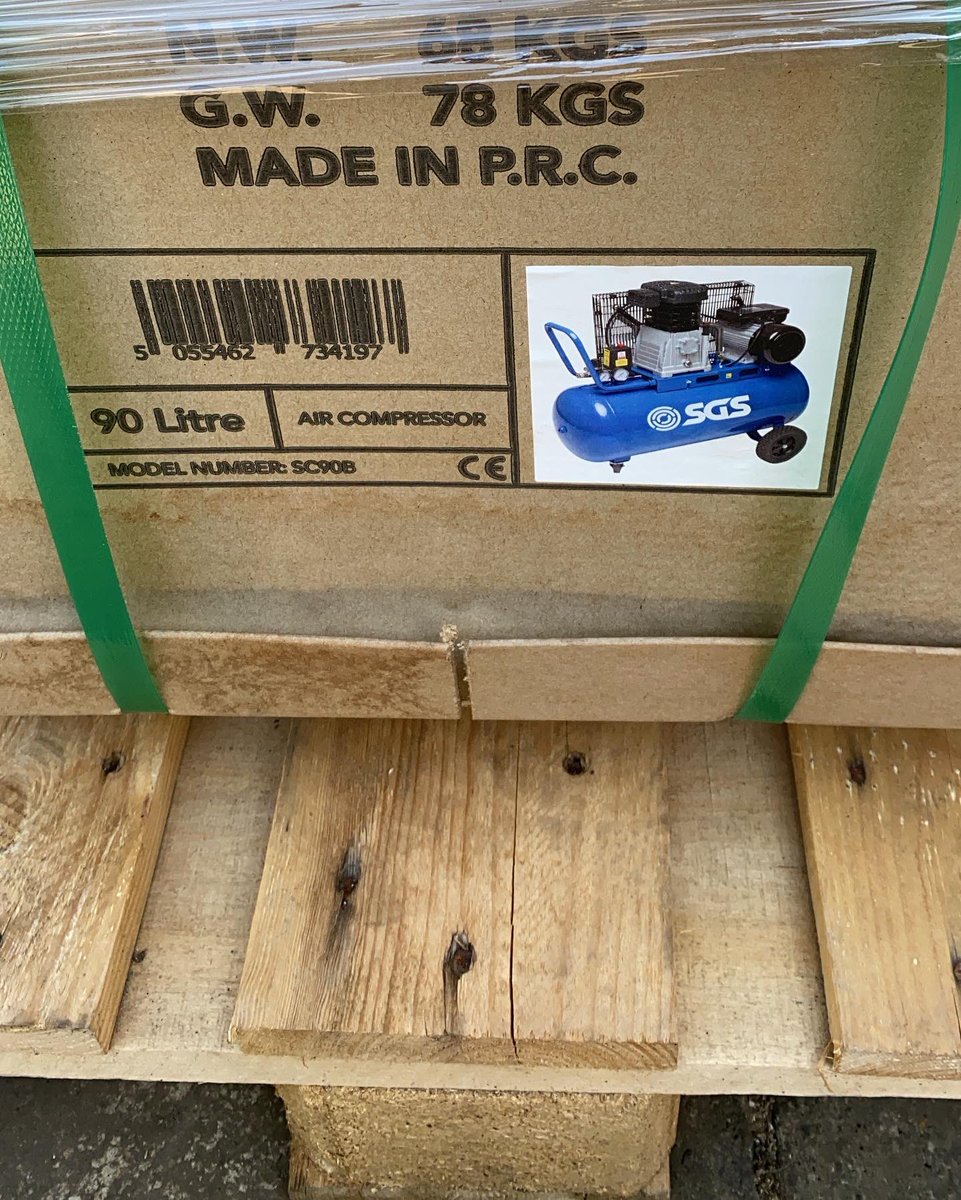 MJR_Carpentry's tweet photo. Compressor for sale. Brand new and still@on crate from SGS. Was replaced under warranty but is no longer needed  looking for collection only from Tring Herts area. 90 litre capacity with 14cfm. https://t.co/wCYDagbe2c