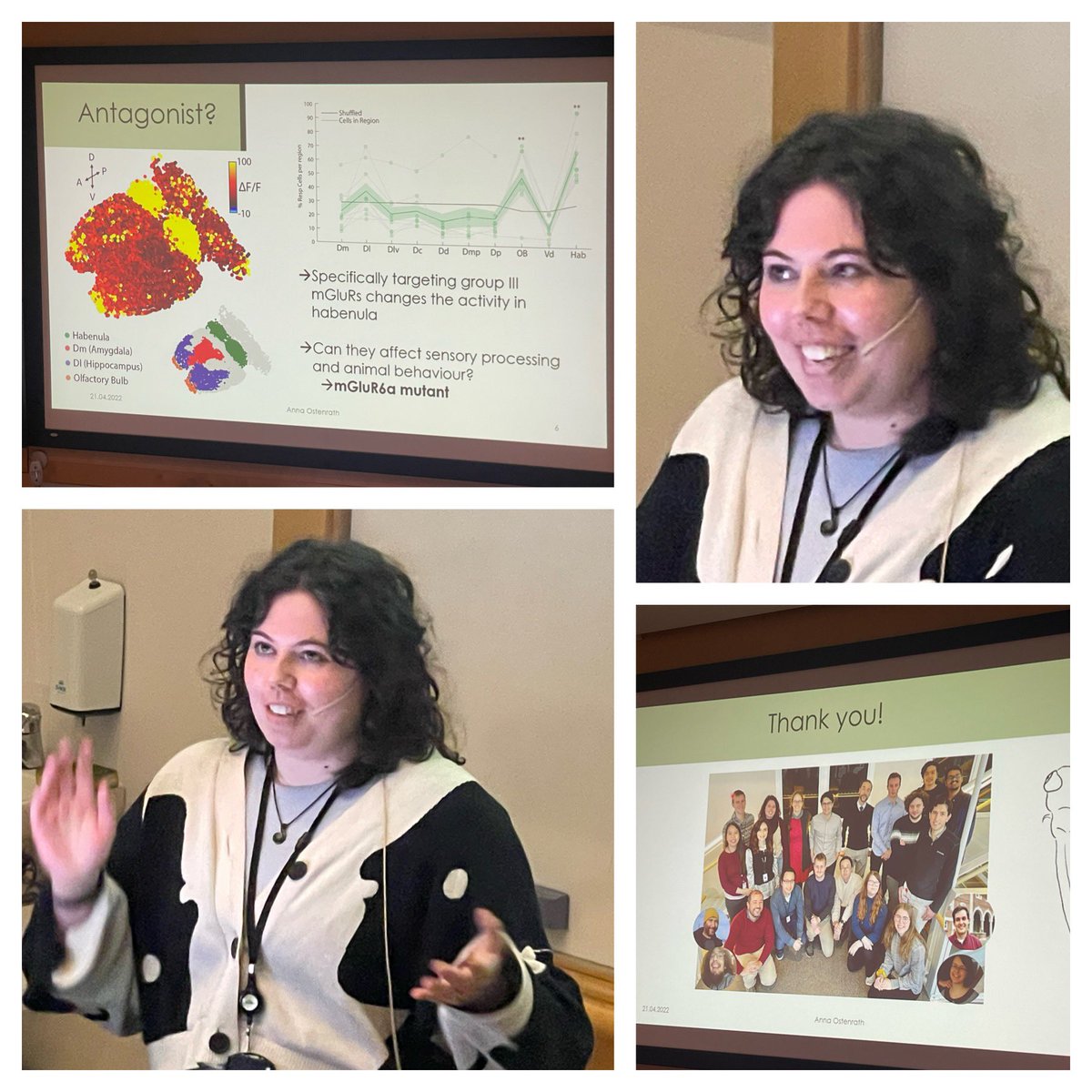 Anna Maria Ostenrath presenting her research on zebrafish habenula the #Yaksi Group with <a href="/yaksi_emre/">Emre Yaksi</a> at <a href="/KISNeuro/">Kavli Neuroscience</a>