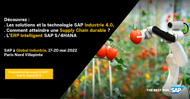 ebireta1's tweet photo. Au programme avec les experts SAP, Hall 5 Stand 5C9 : . Sessions d’inspiration de 15-20 minutes . Planifiez votre visite personnalisée en 45 minutes, pour accélérer votre feuille de route vers l’Industrie du futur ! #GiParis22 #Industrie #Industriedufutur https://t.co/QRmhjJA1qt https://t.co/30UudLvQmX