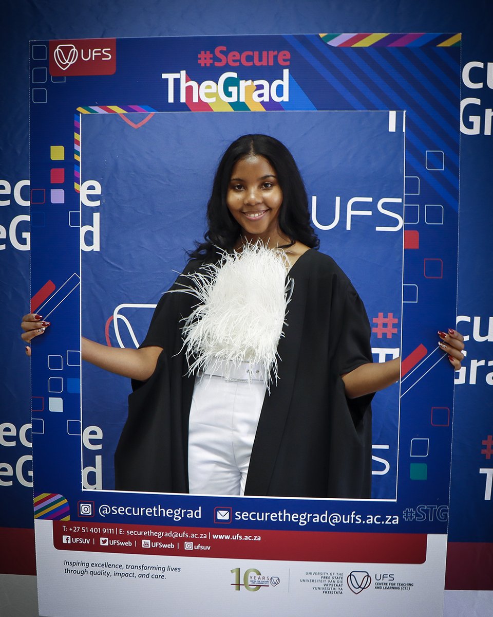 UFSweb's tweet photo. UFS Graduates!
#SecureTheGrad is excited to celebrate your special moment with you. Visit our booth and let us celebrate your well-deserved success after #SecuringTheGrad!
Date: 21–22 April 2022
Location: EXR, Bloemfontein Campus
#UFSGraduation2022 https://t.co/JvejR1lAFx