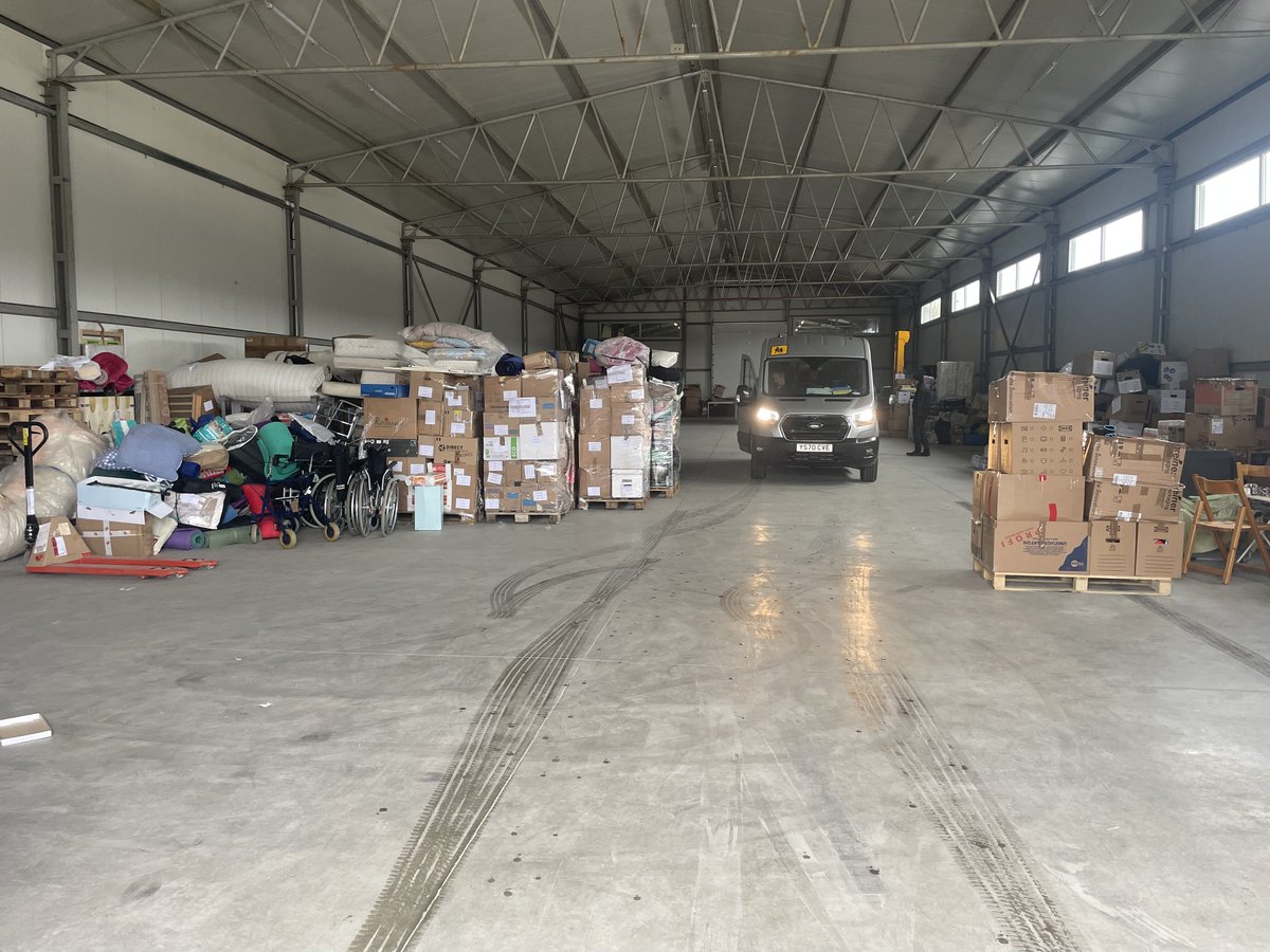 BeckmeadExpress's tweet photo. Thu 21 Apr, 1010 local: arrived at the Christians for Ukraine Humanitarian Warehouse, where we delivered our supplies as planned. Great to know that subsequent distribution is in such good hands. https://t.co/tsKViWTzJ6