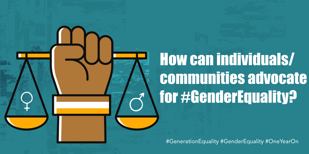 AkiliDada's tweet photo. How can individuals/communities advocate for #GenderEquality?

 #GenerationEquality #GenderEquality #OneYearOn 

@CREAWKenya @FemnetProg @GROOTSKenya @kefeado @KLandalliance @SDGsKenyaForum @WRA_K https://t.co/WenMAK9x6y