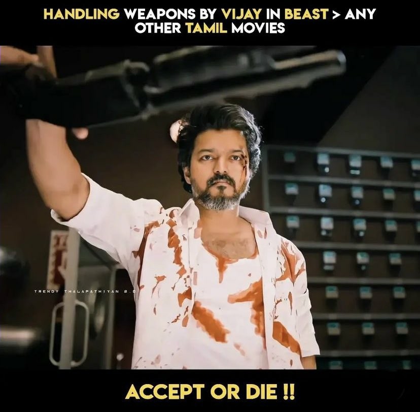 itz_NaveenVJ's tweet image. Accept Or Die 🥵
#Beast #Thalapathy66 @actorvijay