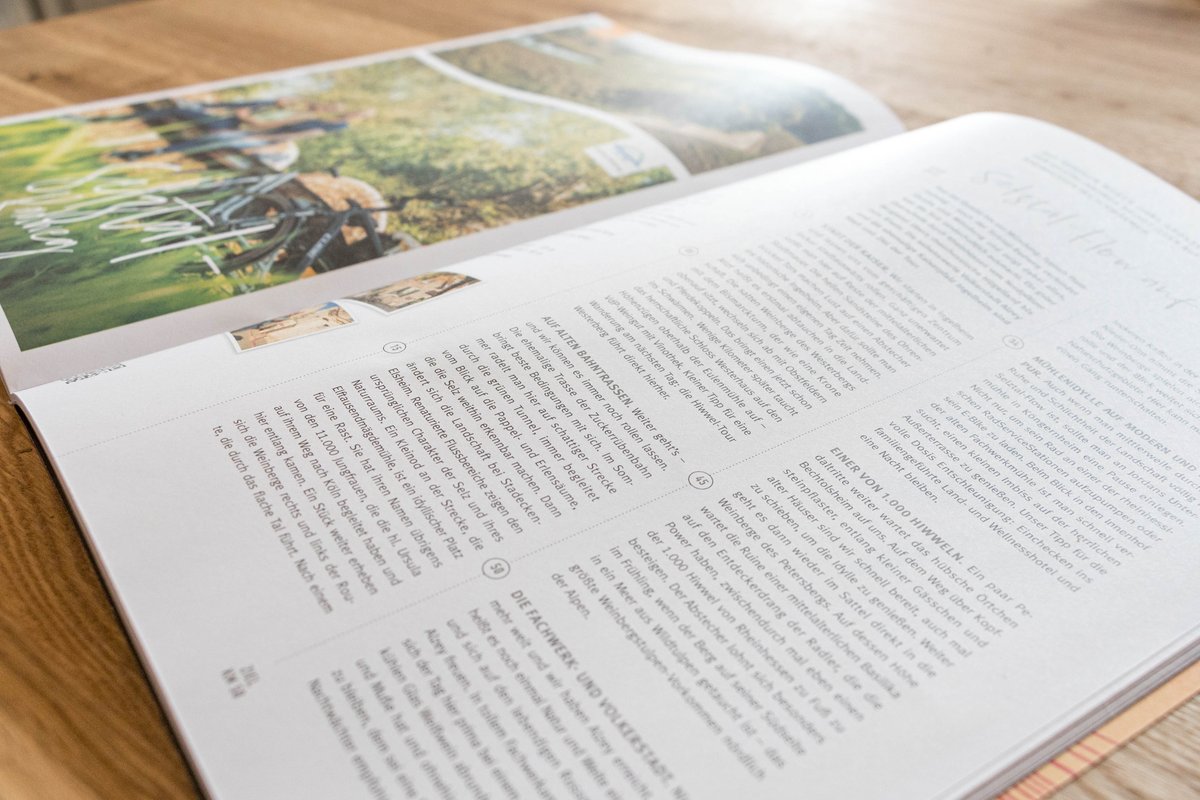 Wir lieben digitalen #Content! Aber auch schön, die Früchte unserer Arbeit in den Händen zu halten. 🍇😉 Für "Hiwwel &amp; Herz", dem Urlaubsmagazin für #Rheinhessen, haben wir über die Hiwweltour Neuborn und den Selztal-Radweg geschrieben. Digitale Ausgabe: intnsv.com/magazin-rheinh…