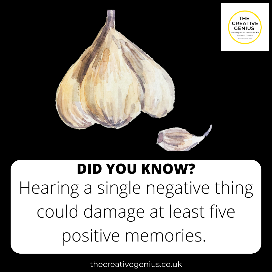 I mentioned this to a client recently and they replied, "Oh! I don't have that many positive memories to go round..." 

Fortunately, they did smile after saying it.

thecreativegenius.co.uk