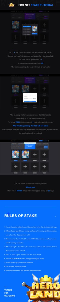 🧐How to stake your Hero NFT?

👇Check the latest stake tutorial!!
#gamefi #NFTs #P2E #blockchain