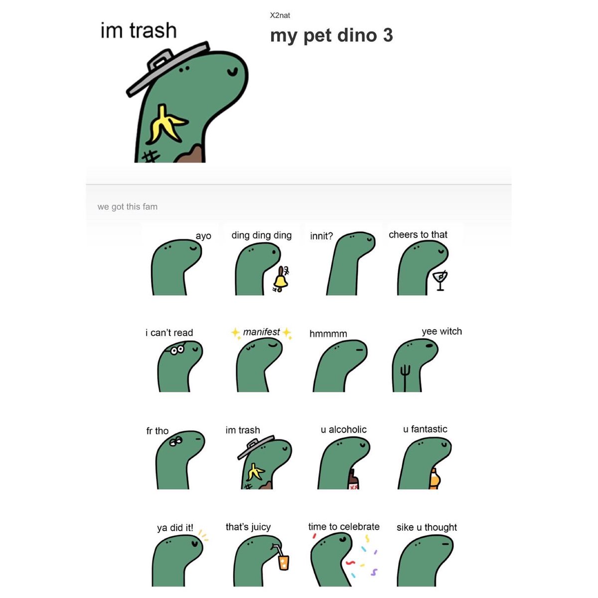 Mypetdinonft's tweet image. [my pet dino 3]
line.me/S/sticker/1919…
New collection! LETS FUCKING GOOOO 👏

#line #linesticker #lineapp #stickerline #chatsticker #messagesticker #mypetdino #สติ๊กเกอร์ #สติ๊กเกอร์ไลน์ #ไลน์ #ไลน์สติกเกอร์ #x2nat