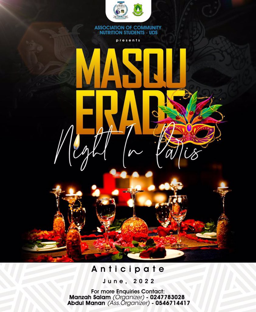 ascons_uds's tweet photo. In anticipation of the beginning of the End, on the occasion of the ASCONS WEEK CELEBRATION ๐ The EnterCom presents to you ๐๐ฝ๐๐พ
#asconsweekcelebration #Dinnerandawardsnight #Masqueradenight #paris #EnterCom #asconsuds https://t.co/RgidHcYlIs