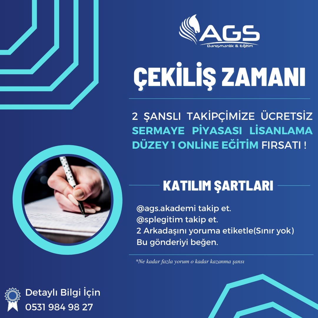 Instagram adresimizde apk kurs çekilişi var katılmak isteyenler Instagram hesabımız olan agsakademi hesabını takibe alabilir. #spl #bankacilik #splkursu #yenimezun #bankaci