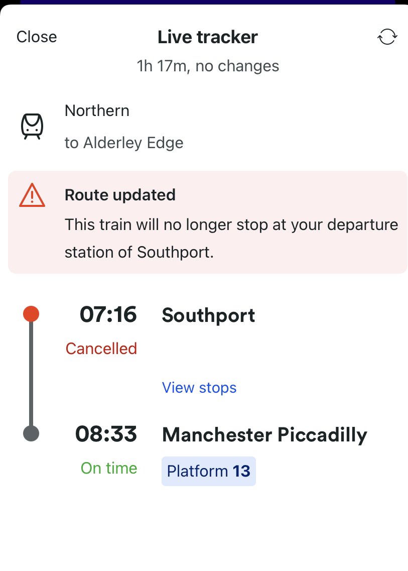 Here we are again, train cancelled 😡 Surely there’s no service more unreliable than this one on your network <a href="/northernassist/">NORTHERN 🚆</a> ? #traincancelled #northernrail #lateforworkagain