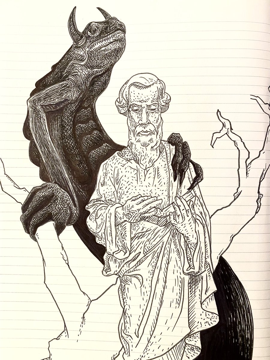 this_is_blee's tweet photo. Evening #sketch in #ink #pentel https://t.co/mZe6rqo49I