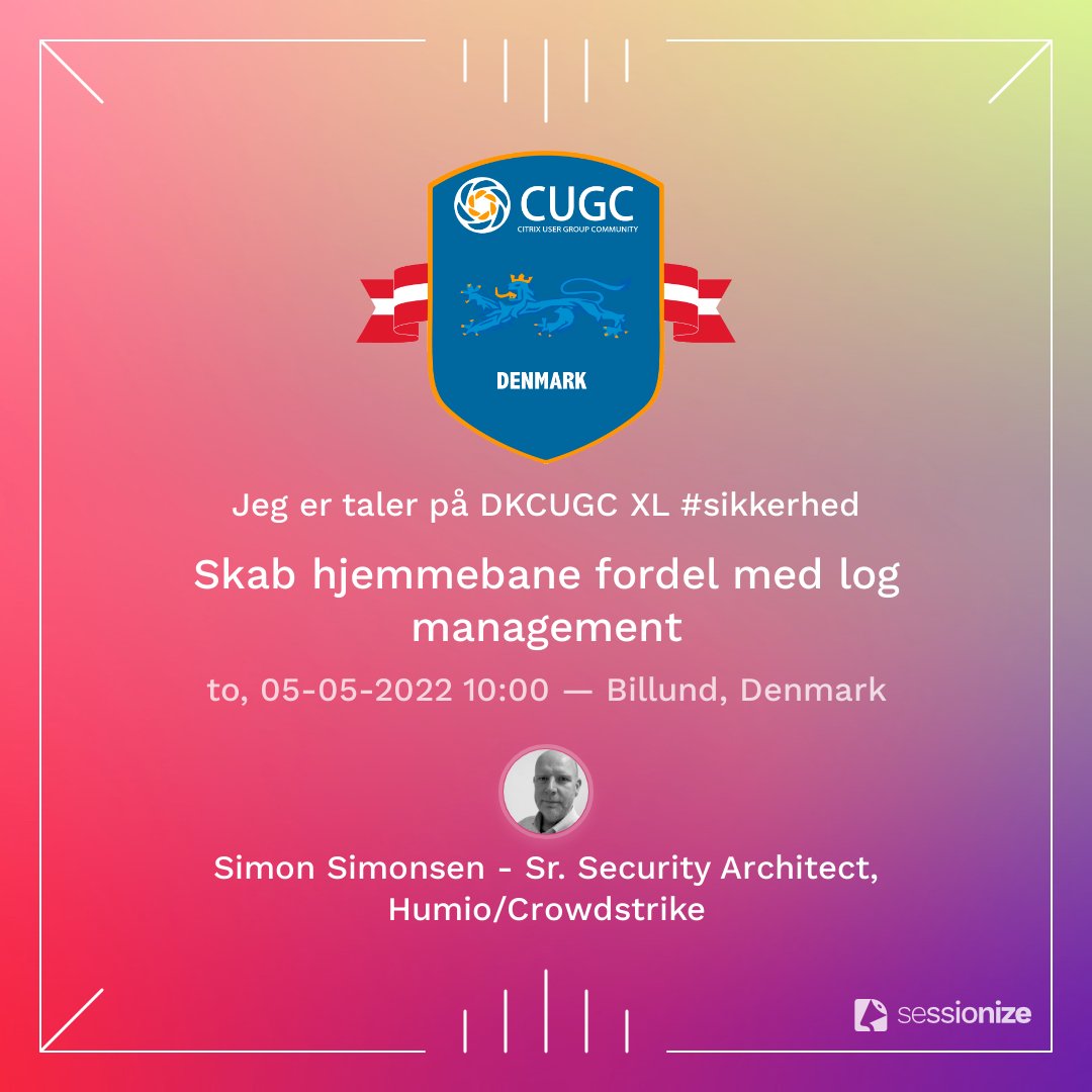 Læs om taleren:
dkcugc-xl.sessionize.com/speaker/686309…

Læs om sessionen:
dkcugc-xl.sessionize.com/session/330165

#myCUGC #dkcugc
