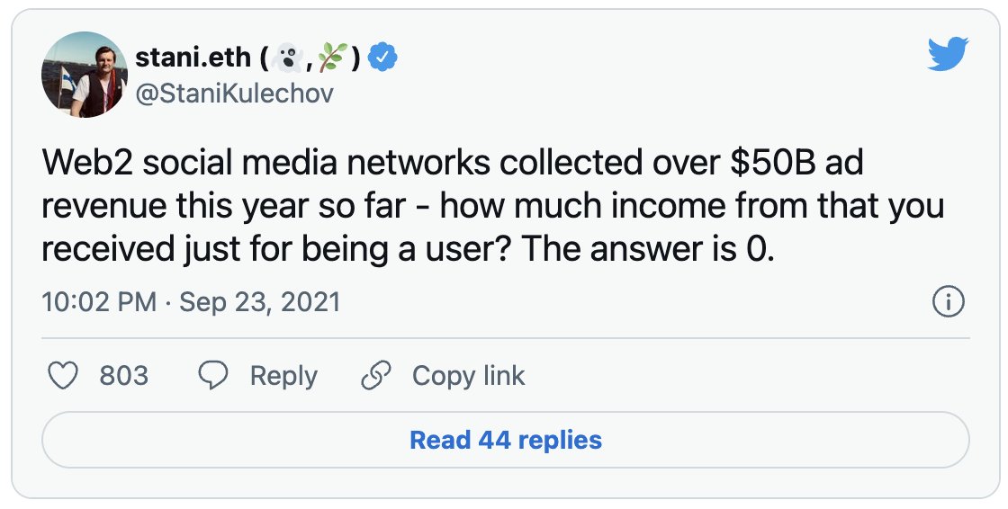 teapartylife's tweet photo. So what’s wrong, you may ask? The answer would be, that it can be a lot better. Emphasis on the quote from @StaniKulechov, the founder of AAVE.

3/12 🧵 https://t.co/A520zJs6iD