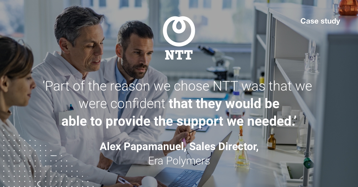 Great case study on how NTT are helping zeta Polymers.