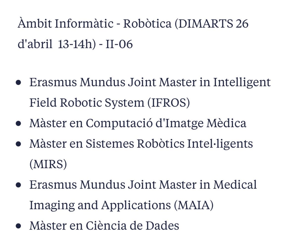 UdGPolitecnica's tweet photo. Bon dia!!! Notícia per a tots els graus de la @UdGPolitecnica setmana que ve, xerrades dels @udgmasters de #tecnologia #enginyeria #QMF “Quin Master faràs?” Vine per recollir tota la informació i després decideix!  https://t.co/MOoBQEv37v https://t.co/YwM4iWMKe3