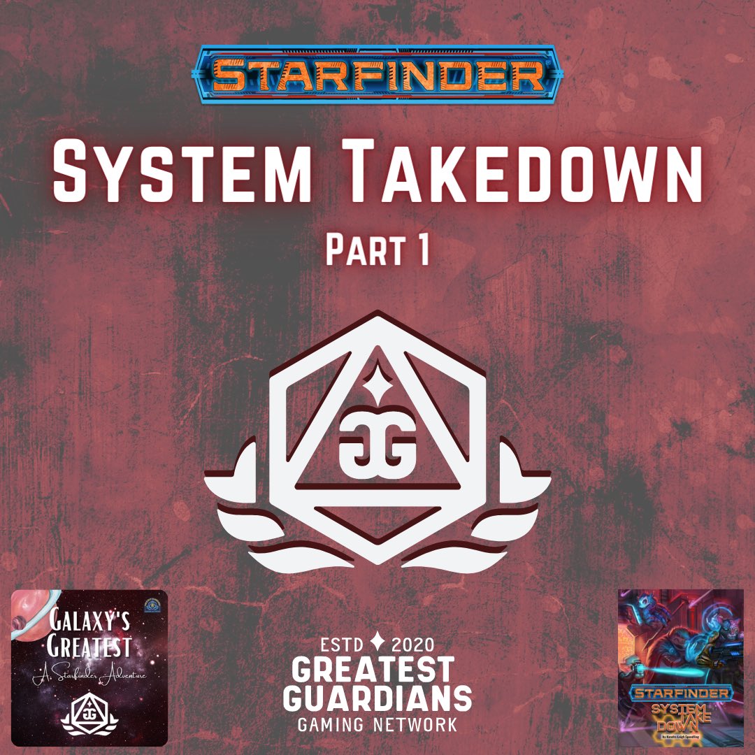 #Bonus #Episode with some of the Galaxy’s Greatest crew!

<a href="/paizo/">Paizo</a>’s “System Takedown” by Kendra Leigh Speedling! This #adventure is SO well done. We are having a blast with this one-shot.

youtu.be/BAlmMl8drmA

#starfinder #sfrpg #space #fantasy #scifi #ttrpg #tabletop #game