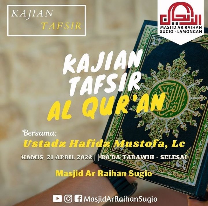 Agenda Kajian Islam hari ini di Lamongan, Kamis 19 Ramadhan 1443

#lamonganmengaji #agendakajian #kajianlamongan #infolamongan