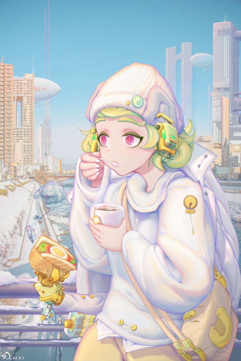 Andretown00's tweet photo. 冬の朝
通勤中
　#女の子　＃冬　#オリジナル #オリジナルイラスト #オリジナルキャラクター #創作　#日常 #イラスト好きな人と繋がりたい #イラスト好きな人と繋がりたい　https://t.co/sFqAazMLfO https://t.co/AZ54NRB5gj