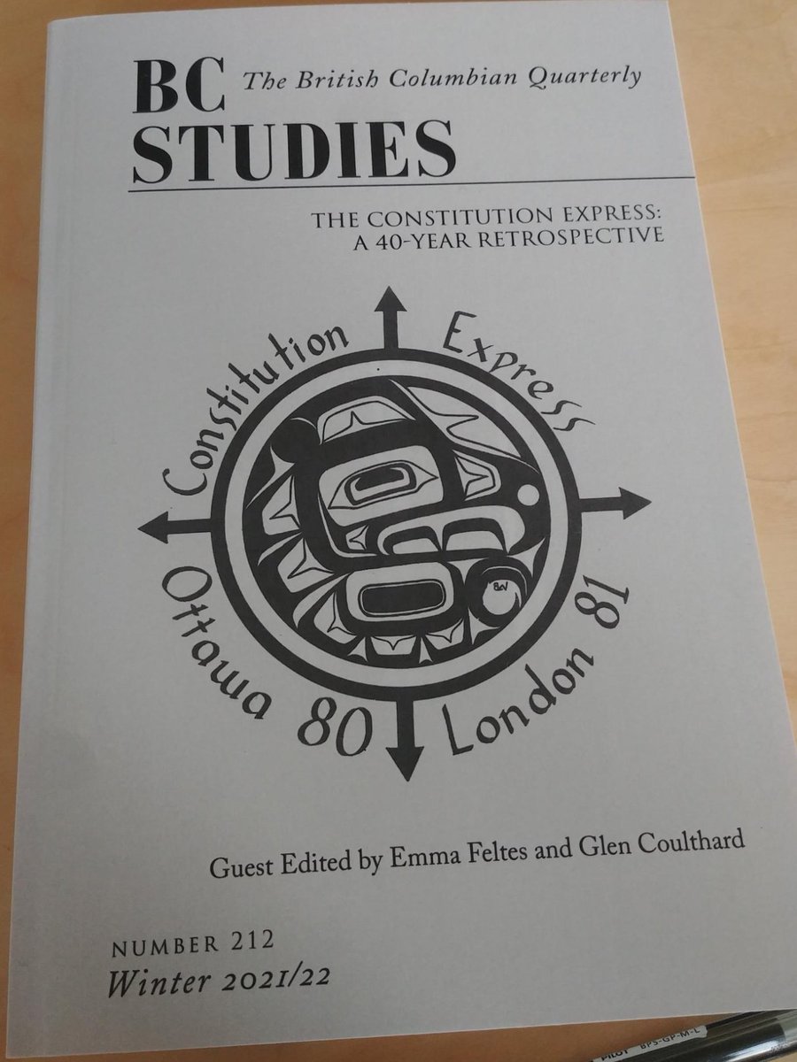 ChronicleofJC's tweet photo. Glad to receive this latest issue of @BCstudies in the mail this week. I'm planning to spend all Friday reading it. Congrats to Glen Coulthard and @EmmaFeltes on this important work! #constitutionexpress https://t.co/VrmB74Gwpi