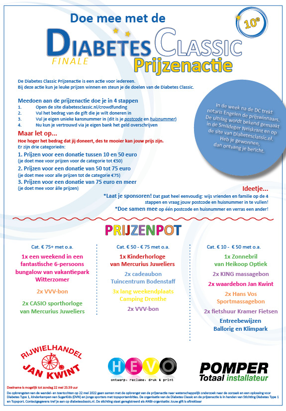 Kijk eens hieronder; wat een prijzen!
Doe mee en steun zodoende onze goede doelen en wie weet win je daarbij ook nog een leuke prijs!