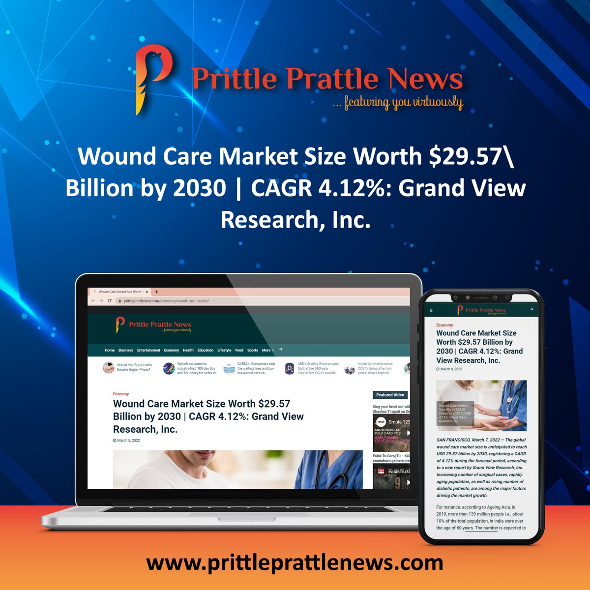 prittle_prattle's tweet photo. Wound Care Market Size Worth $29.57 Billion by 2030 | CAGR 4.12%: Grand View Research, Inc.
#grandviewresearch #woundcaremarket #cagr #market #size
https://t.co/ZRbhZIy20b https://t.co/JxNw2RJmun