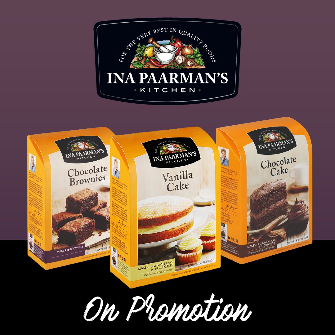 inapaarman's tweet image. Our Bake Mixes are on promotion at selected Spar Stores in KwaZulu-Natal
Buy your favourite Bake Mix for R46.99

This promotion is valid until 1 May 2022
#inapaarmanskitchen #retailpromotion #spar
